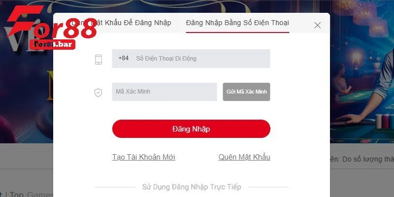 Hướng dẫn đăng nhập For88 bằng hai cách 